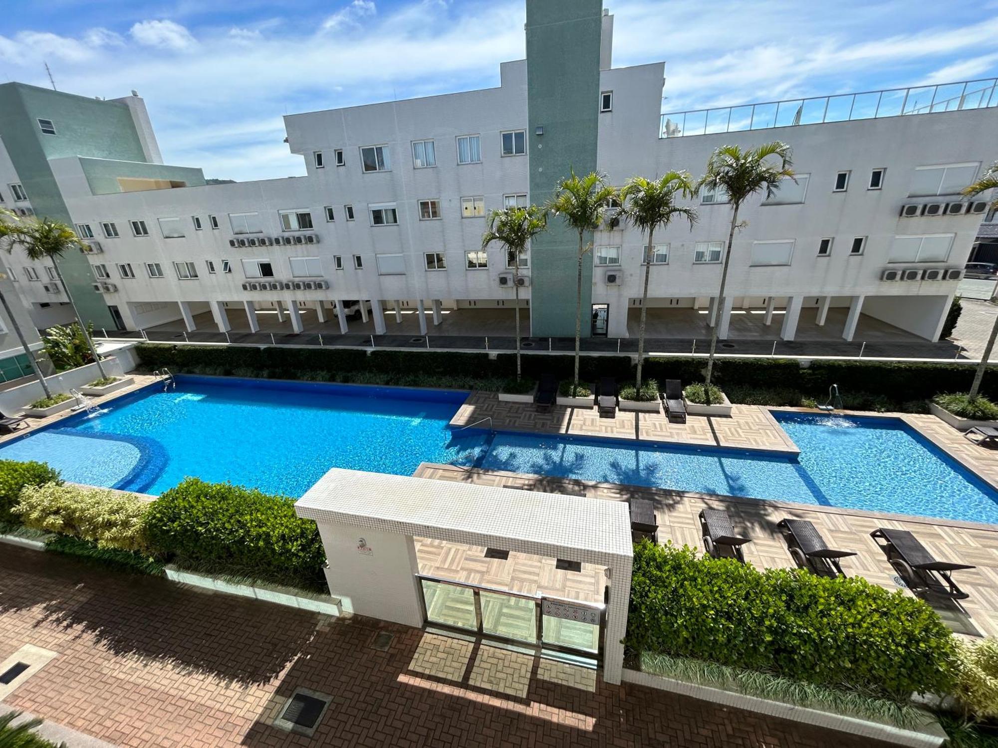 Apartamento de frente para Piscina, com vista para o mar Florianopolis Exterior foto